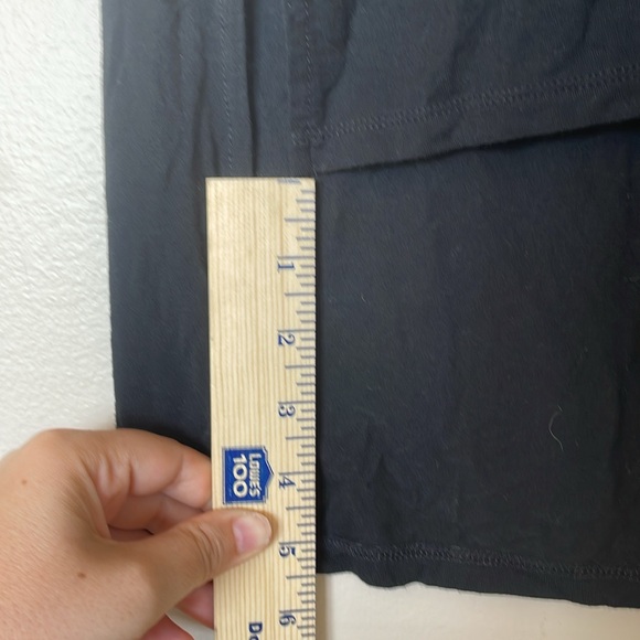 Z Supply Black Airy Short Sleeve Slit Side Jersey Tunic Top or Dress Size Large - Picture 12 of 12